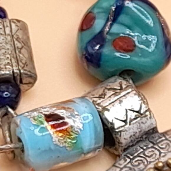 Chico's Lamp-work Glass Pendant Necklace, 20" - Picture 13 of 14